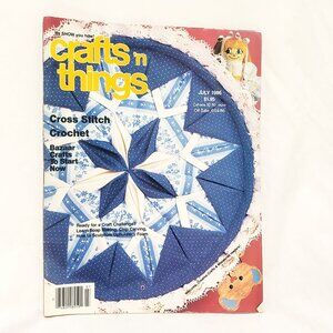 Crafts 'n Things Magazine July 1986 Cross Stitch Crochet Soap Making Miniature
